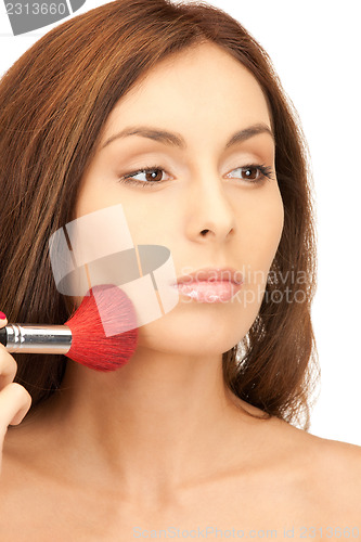 Image of lovely woman with brush