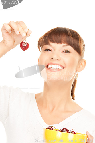 Image of woman with cherries