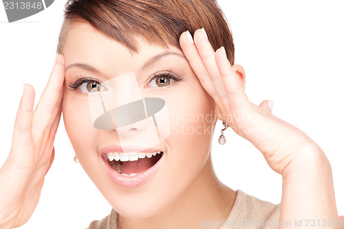 Image of surprised woman face