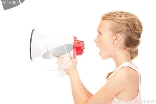 Image of girl with megaphone