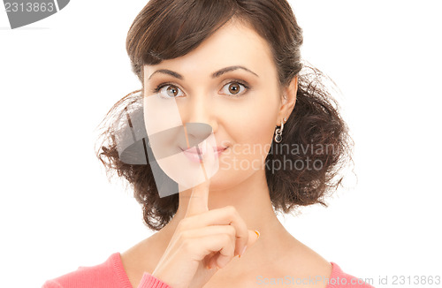 Image of finger on lips 