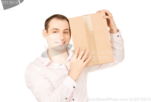 Image of businessman with parcel