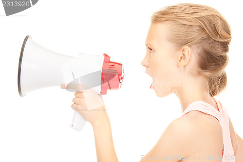 Image of girl with megaphone