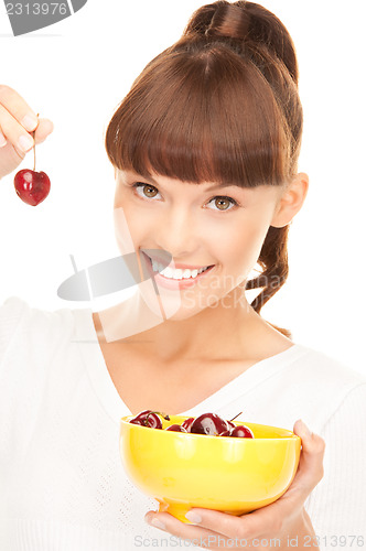 Image of woman with cherries