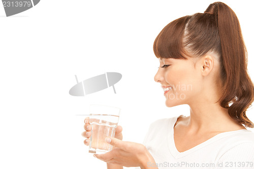 Image of woman with glass of water