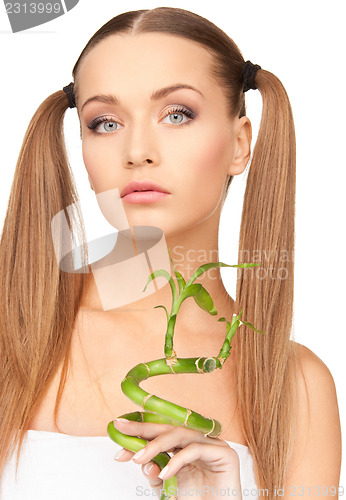 Image of woman with sprout