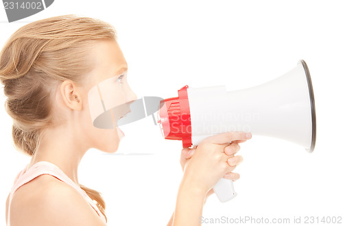 Image of girl with megaphone