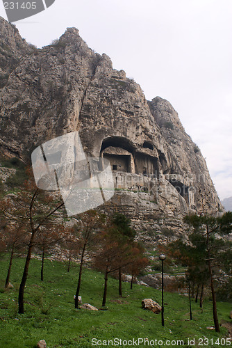 Image of Grass, trees and royal tomb