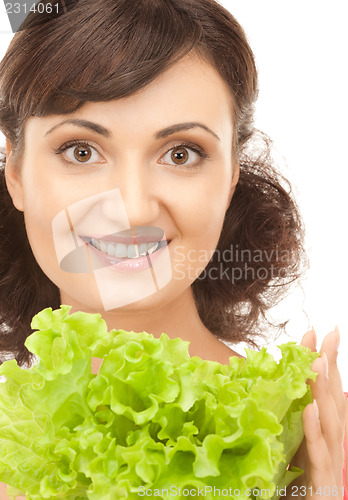 Image of woman with lettuce