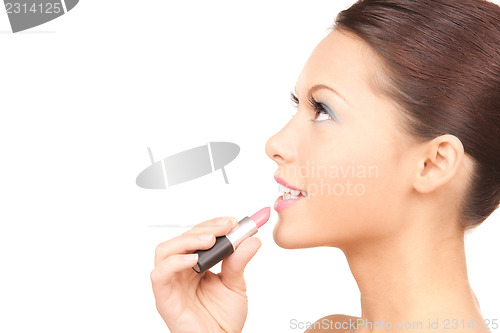 Image of woman with lipstick