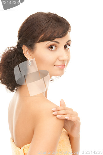 Image of lovely woman in towel