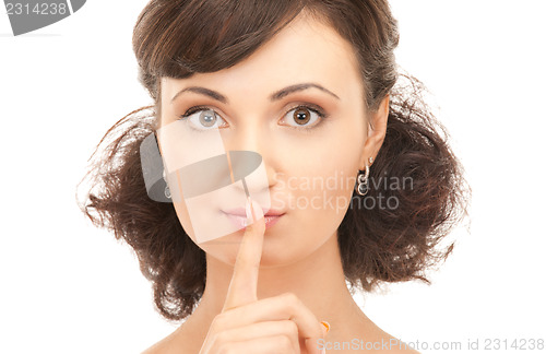 Image of finger on lips 