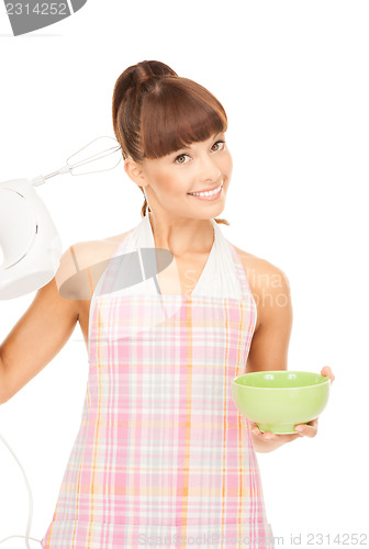 Image of housewife with mixer