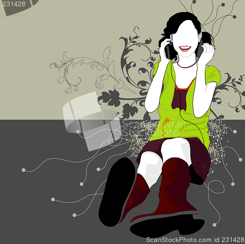 Image of music girl