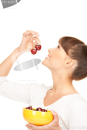 Image of woman with cherries