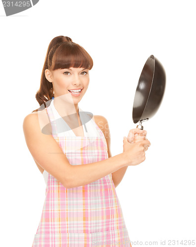 Image of housewife with frying pan