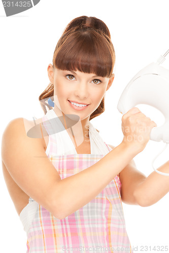 Image of housewife with mixer