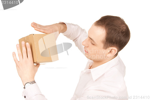 Image of businessman with parcel