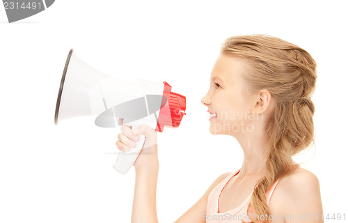 Image of girl with megaphone