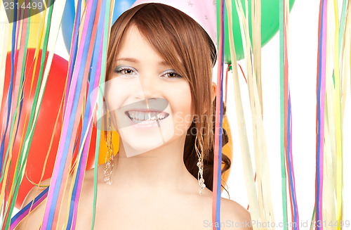 Image of party girl with balloons