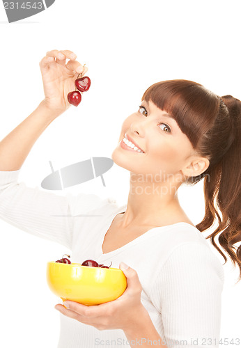 Image of woman with cherries