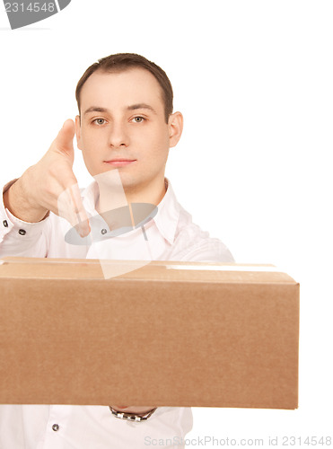 Image of businessman with parcel