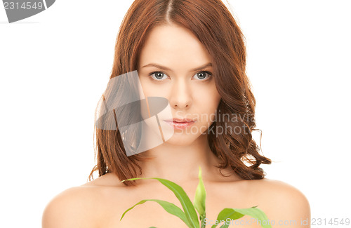 Image of woman with sprout