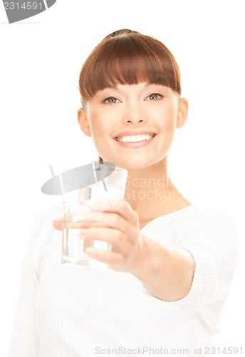 Image of woman with glass of water