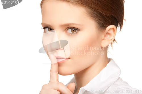 Image of finger on lips 