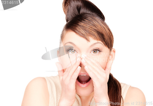 Image of surprised woman face