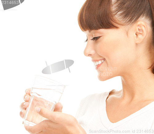 Image of woman with glass of water