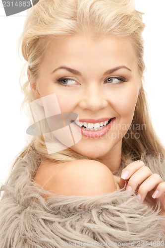 Image of beautiful woman in fur 