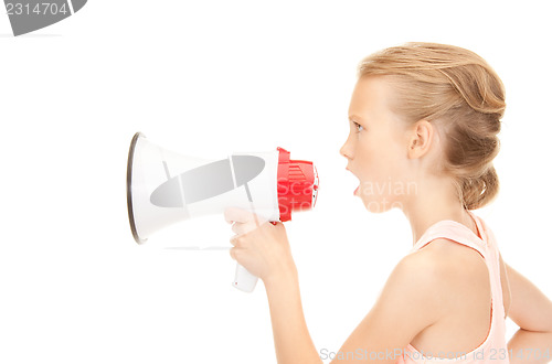 Image of girl with megaphone