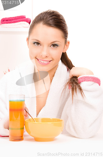 Image of eating woman