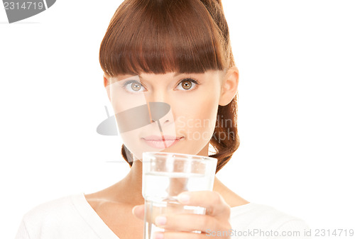 Image of woman with glass of water