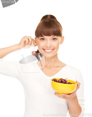 Image of woman with cherries