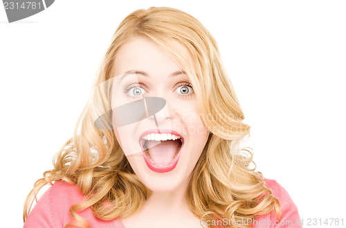 Image of surprised woman face