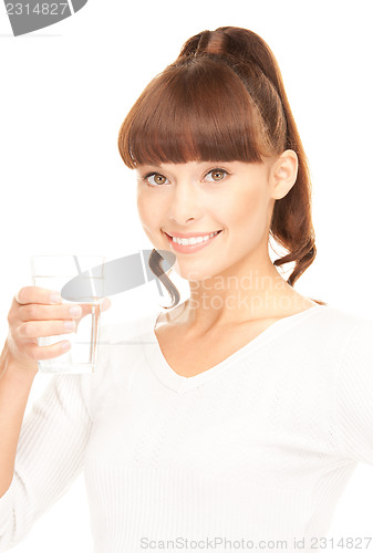 Image of woman with glass of water