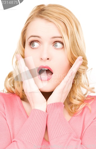 Image of surprised woman face