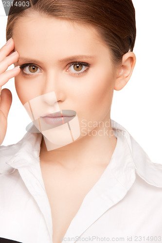 Image of young attractive businesswoman