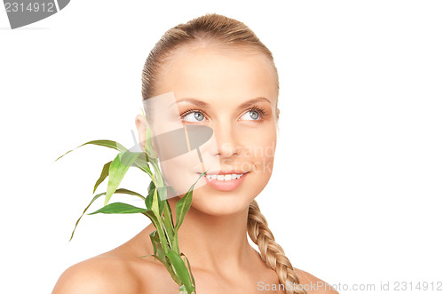 Image of woman with sprout