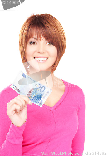 Image of lovely woman with cash money