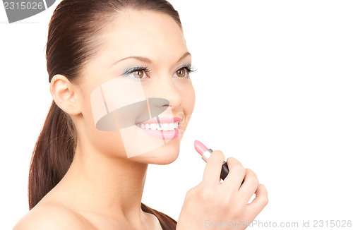 Image of woman with lipstick