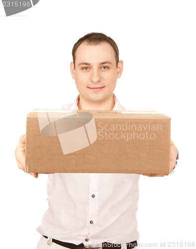 Image of businessman with parcel