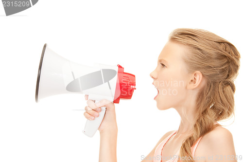 Image of girl with megaphone