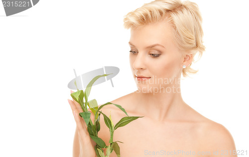 Image of woman with sprout