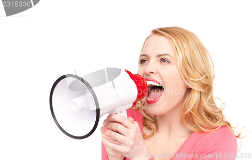 Image of woman with megaphone