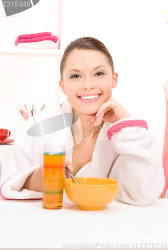 Image of eating woman