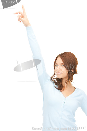 Image of businesswoman pointing her finger