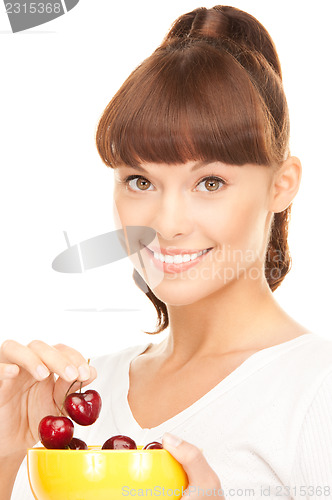 Image of woman with cherries